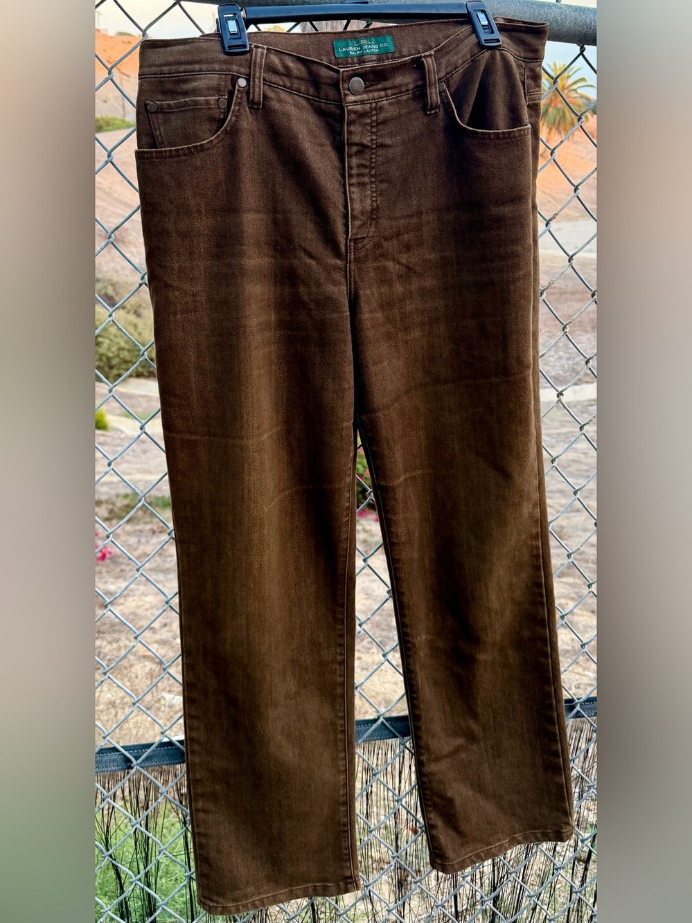 Ralph Lauren Olive Straight-Leg Jeans
